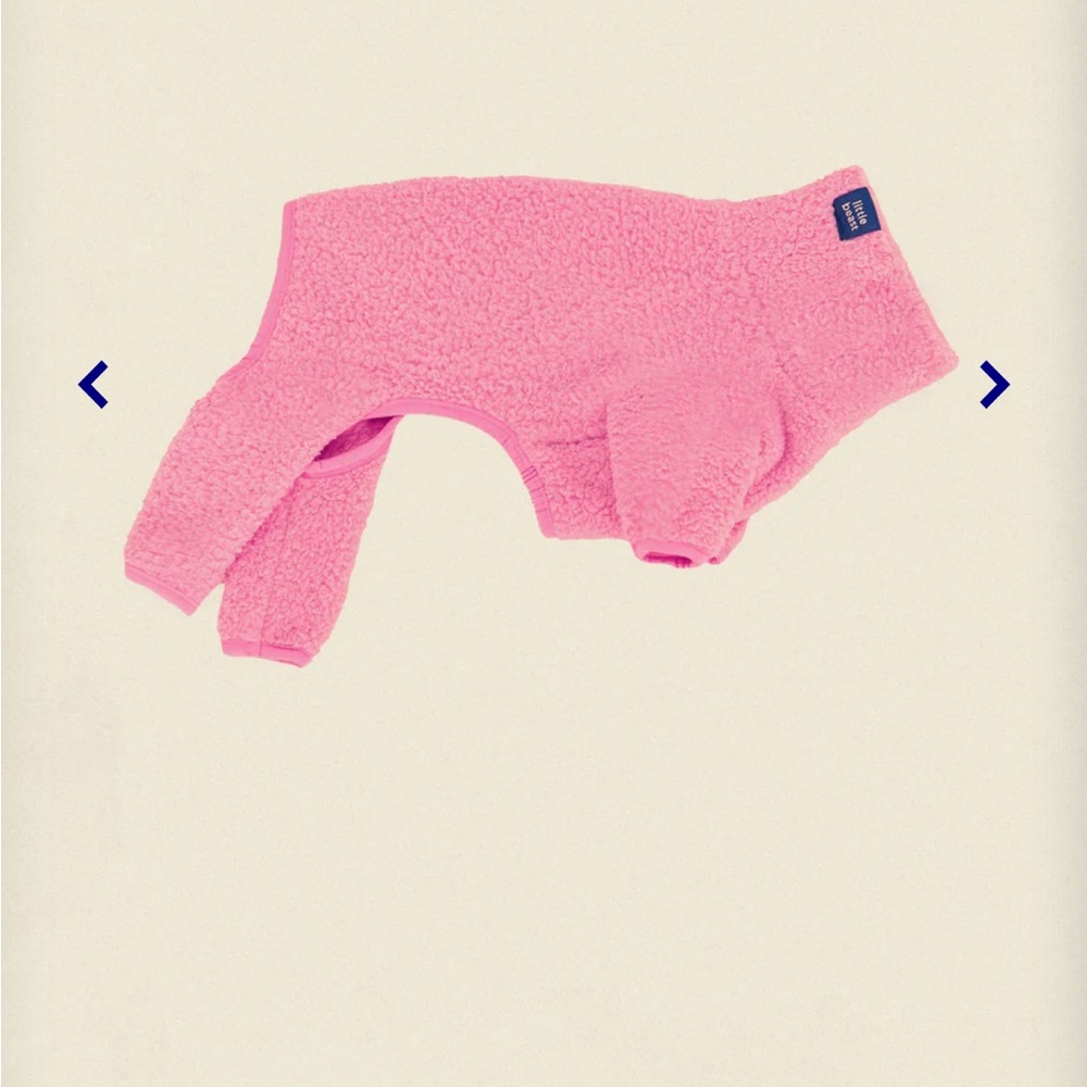Little beast medium light pink dog onesie, fleece new with tags, medium